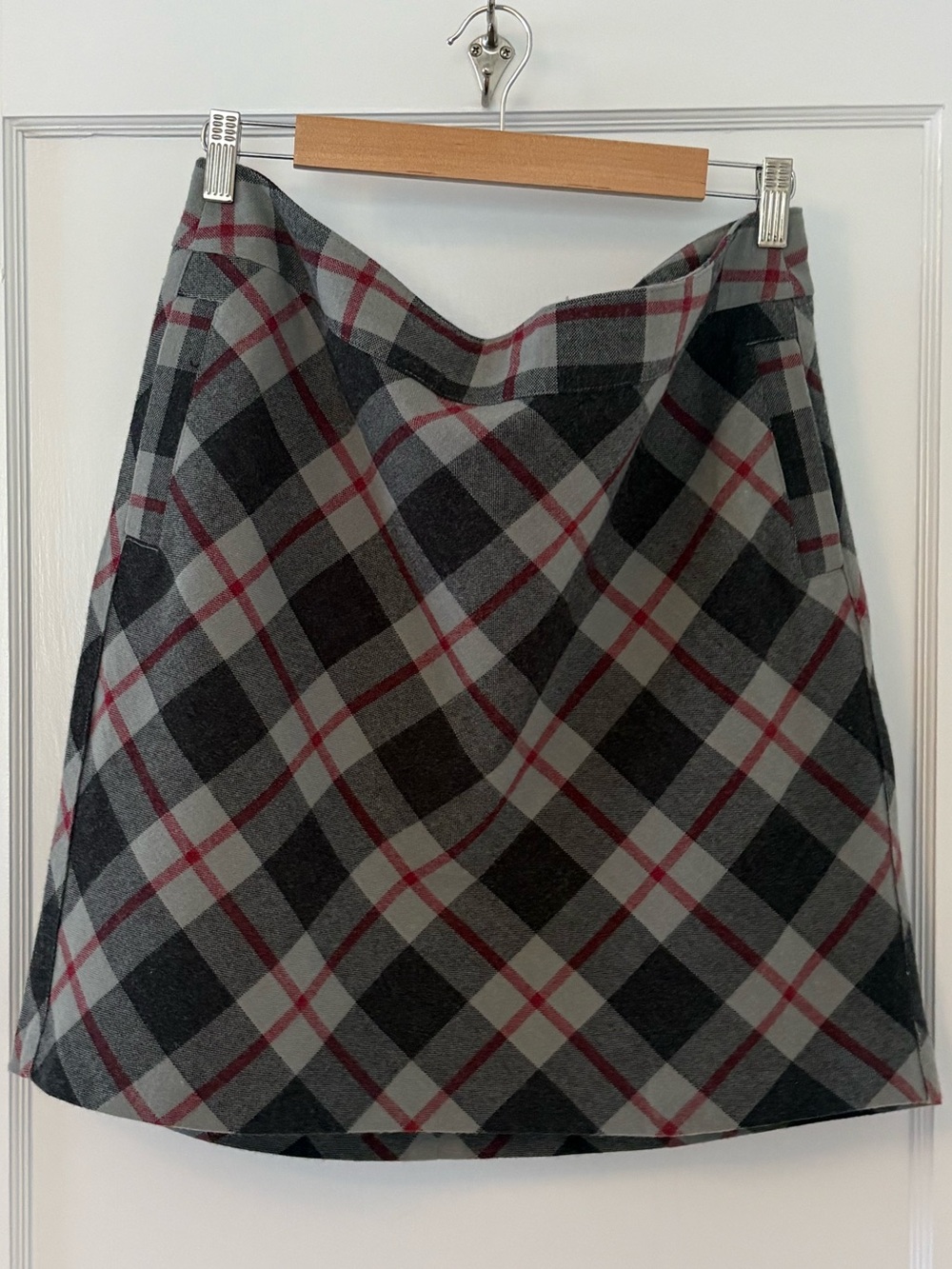 Merona Plaid Wool A-Line Mini Skirt